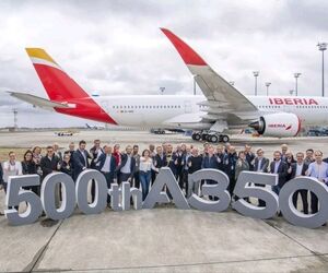 تحویل پانصدمین A350 به ایبریا