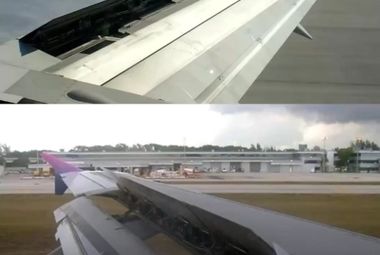 چرا هنگام فرود، بخشی از بال هواپیما بالا می‌آید؟