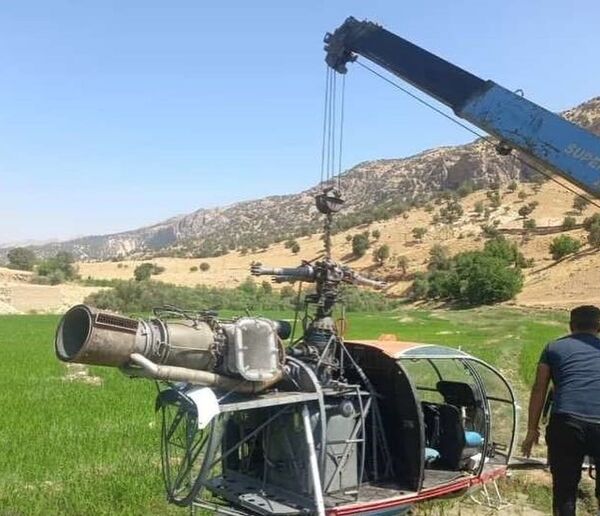 تصاویری از انتقال هلیکوپتر سانحه دیده در یاسوج
