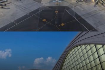 معماری فرودگاه Zayed International Airport با الهام از تپه‌های شنی