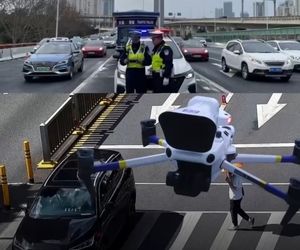 پلیس راهنمایی‌ورانندگی شنژن به آسمان رفت!