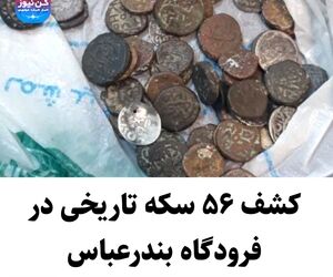 کشف ۵۶ سکه تاریخی در فرودگاه بندرعباس