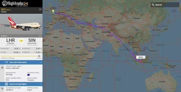 در نیجه لغو پروازها به مقصد سنگاپور هواپیمایی کانتاس برای سوخت گیری در داروین توقف کرد