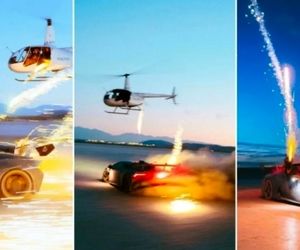 یک یوتوبر به‌دلیل ساخت ویدیوی حمله به لامبورگینی با هلیکوپتر دستگیر شد + فیلم 