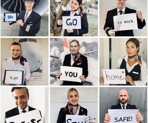 پیام خدمه پروازی شرکت هواپیمایی سوییس به مردم: 