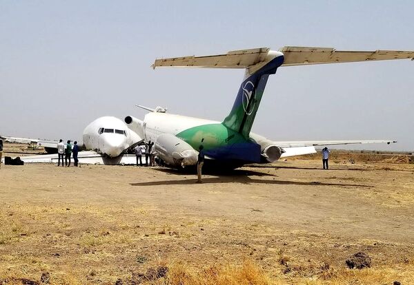 حادثه آفرینی بوئینگ شرکت هواپیمایی Safe Air در سودان جنوبی+تصاویر 
