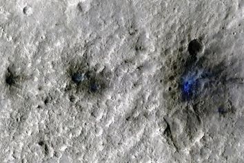 برخورد شهاب‌سنگ‌هایی به اندازه توپ بسکتبال با مریخ