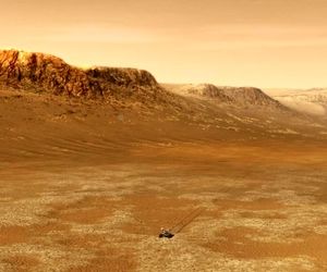 صحنه آرام و غیر‌معمول حرکت ابر‌ها بالای سطح سیاره مریخ