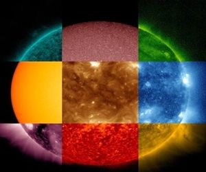 انتشار یک پازل ۹ رنگ از خورشید توسط ناسا