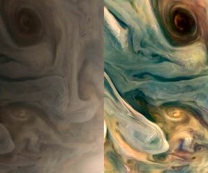 رنگ‌های خیره‌کننده سیاره مشتری در تصاویر فضاپیمای جونو