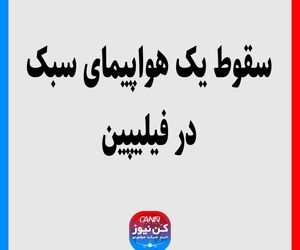 سقوط یک هواپیمای سبک در فیلیپین