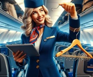 ترفند جالب مهماندار هواپیما برای بستن درب هترک! +فیلم

