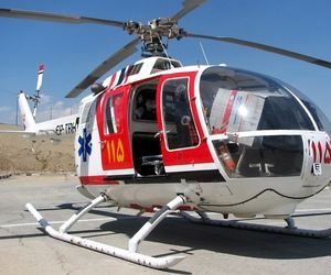 نجات یک روستایی با بالگرد اورژانس در ارتفاعات شیرکوه لالی