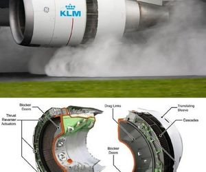 سیستم رانش معکوس سیستمی است که با تغییر زاویه گازهای خروجی موتور به کاهش سرعت هواپیما در هنگام فرود کمک می‌کند.