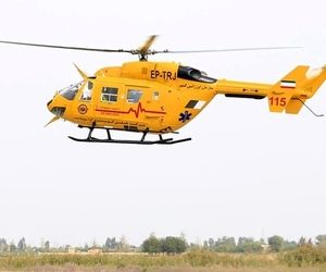 نجات جان ۲ بیمار توسط بالگرد اورژانس ۱۱۵ گلستان