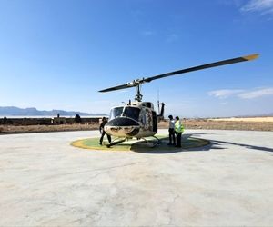 انتقال بیمار قلبی دلیجانی به وسیله بالگرد