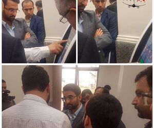 بازدید مهندس آذری جهرمی وزیر ارتباطات و فناوری اطلاعات از کیوسک سلف چکین فرانگر در مرکز رشد دانشگاه امیرکبیر 
