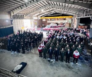 پیکر خلبان شهید بالگرد امدادی سانحه دیده هلال احمر تشییع شد