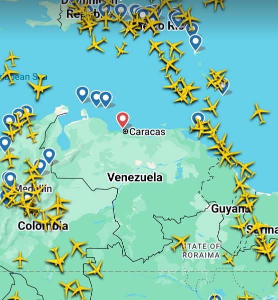 در پی حملات هوایی آمریکا به 
ونزوئلا، آسمان این کشور کلیر شد