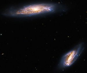 تصویر زیبای هابل از دو کهکشان نزدیک به هم