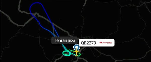 بازگشت پرواز تهران به تفلیس قشم ایر به مبدا