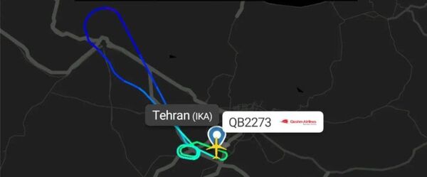 بازگشت پرواز تهران به تفلیس قشم ایر به مبدا
