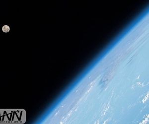 ماه از ایستگاه فضایی بین‌المللی 