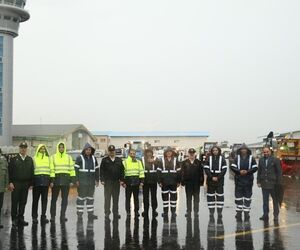 برگزاری تمرین عملیات زمستانی در فرودگاه رشت