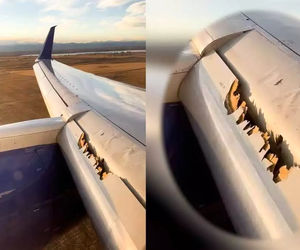 فرود اضطراری هواپیمای مسافربری آمریکایی به دلیل کنده شدن بخشی از بال
