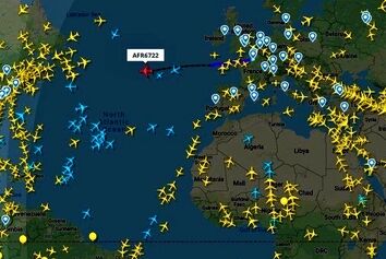 مفهوم انواع رنگ‌ها در flightradar 24