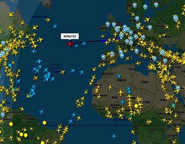 مفهوم انواع رنگ‌ها در flightradar 24
