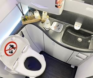 مسافری 5 ساعت خود را در توالت هواپیما قرنطینه کرد