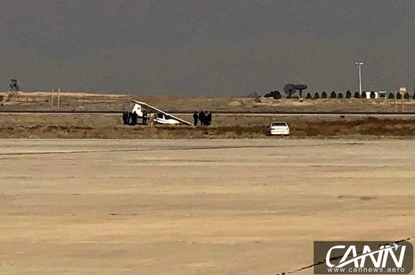 خارج شدن هواپیمای مرکز آموزش هوانوردی پرسان از باند فرودگاه بین‌المللی پیام