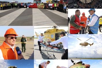 تمرین کامل طرح اضطراری فرودگاه شهدای گرگان برگزار شد