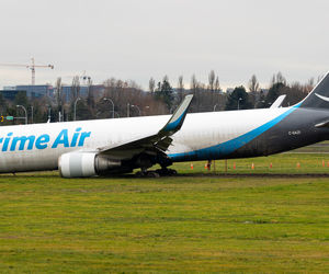  حادثه برای بوئینگ767 در فرودگاه ونکوور +فیلم