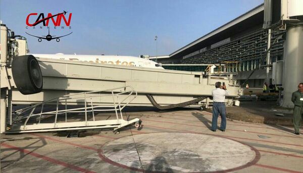 فروریختن پل عبوری مسافرین (Jet Way) در فرودگاه  بین المللی اسلام آباد باعث جراحت و آسیب دیدگی یک مسافر شد