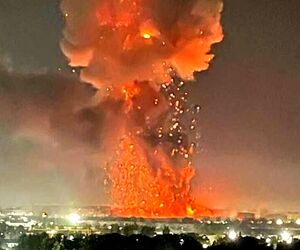 وقوع انفجار مهیب در انبار گمرک فرودگاه تاشکند ازبکستان