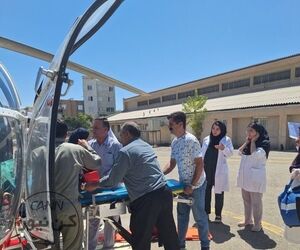 هلیکوپتر اورژانس جان مادر باردار را نجات داد +تصاویر