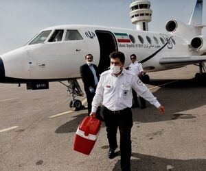 انتقال فوری قلب اهدایی توسط بالگرد اورژانس
