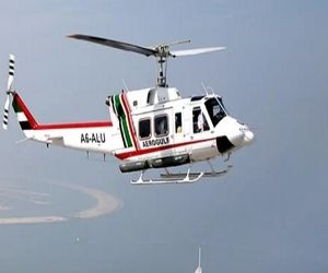 سقوط بالگرد اماراتی در دریا