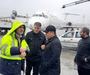 بازدید زمستانی رئیس سازمان هواپیمایی کشوری از فرودگاه مهرآباد تهران