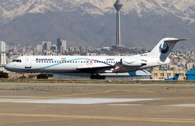 ترکیدگی لاستیک فوکر ۱۰۰ آسمان در فرودگاه مشهد