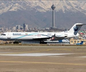 ترکیدگی لاستیک فوکر ۱۰۰ آسمان در فرودگاه مشهد