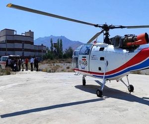 پرواز بالگرد اورژانس برای نجات مادر باردار کامیارانی