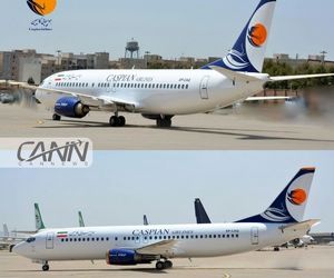 بوئینگ٧٣٧ هواپیمایى کاسپین با رنگ آمیزى جدید