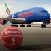 امارات با رنگ‌آمیزی جدید ایرباس A380، به استقبال فصل جدید بازی‌های NBA می‌رود +عکس