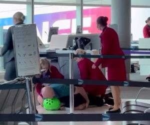 برخورد شدید با مسافر مزاحم در پرواز سیدنی به بریزبن +فیلم