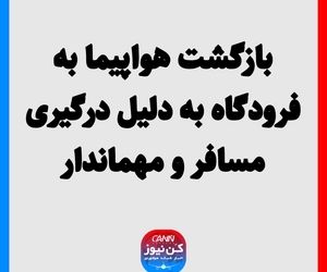 بازگشت هواپیما به فرودگاه به دلیل درگیری مسافر و مهماندار