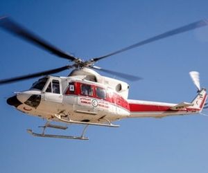 پرواز بالگرد اورژانس بستک برای نجات کودک ۲ساله