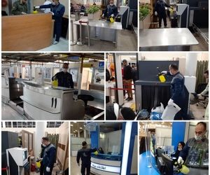 ضدعفونی کردن هواپیما و ترمینال ها در فرودگاه مهرآباد